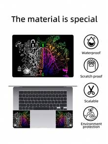 Laptop Skin Sticker Decal 15.4 Inch 15.6 Inch Laptop Vinyl Skin Sticker Cover Art Protection Laptop (Including 2 Wrist Pads Skin)