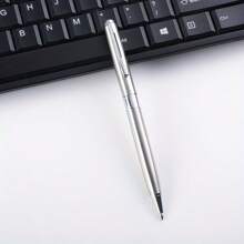 1 pezzo Stilo capacitivo personalizzabile e penna 2-in-1, cofanetto regalo premium, penna di alta qualità personalizzabile con nome/logo, penna retrattile ovale in metallo, penna con firma in metallo, cofanetto regalo di lusso per compleanni, feste, forniture scolastiche, ritorno a scuola