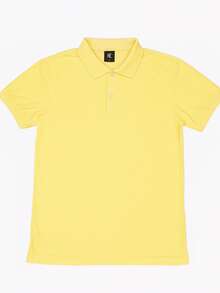 Men's Polo Shirt Comfortable Outdoor Sports - Golf Style Tennis Summer Regular Fit Embroidery - 黃色 - 查看 1
