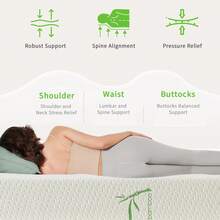 5 In 6 In 8 In CertiPUR-US Summer Cooling Bamboo Cover Memory Gel Foam Medium Firm Mattress For Pressure Relieving Mattress Supportive Edge Provide Peaceful Night Sleep - trắng - Xem 5