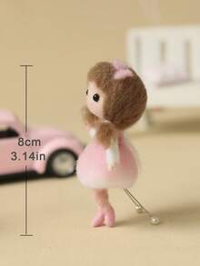 DIY Wool Felt Materials Kit For Making A Pink Dress For Little Girls - Pink - View 3
