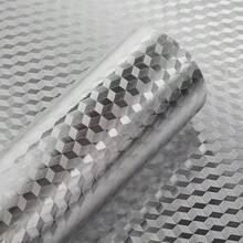 1 Roll Silver Aluminum Foil Kitchen Backsplash,Waterproof Kitchen Stickers For Cabinets Heat Resistant Backsplash Wallpaper For Kitchen Wall Self Adhesive Shelf Drawer Liner Stove Silver Contact Paper, Aluminum Foil Sink Cover Wall Paper Wall Stickers Room Decor Wall Decor Wall Sticker Kitchen Accessories Kitchen Items Kitchen Decor - Silver - View 12