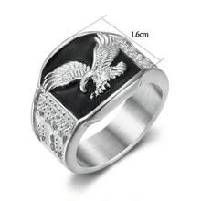 1枚不锈钢老鹰戒指，适合派对、宴会和夜店等场合，是理想的珠宝礼品。 - 戒指 - 查看 4