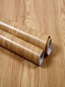 1 Roll Of Retro Yellow Wood Grain Self-Adhesive Wallpaper 17.1inX39.3/118.1/196.8in Imitation Wood Grain Self-Adhesive Paper Vinyl Detachable Wall Sticker Easy To Clean Installation - Living Room Kitchen Bedroom Wall Sticker Furniture And Wall Renovation Decoration