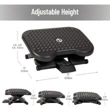 Reposar pie ergonómico, alivio de presión para mayor comodidad, espalda y cuerpo, 1 paquete, negro - 1 paquete - Ver 3