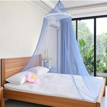 1 pieza Dosel de mosquitera extra grande, adecuado para fiestas de pijamas y protección del jardín - desde individual hasta California King y tamaños de cuna, de poliéster duradero, lavable a máquina, ocio al aire libre, decoración elegante de ropa de cama, estructura de soporte resistente