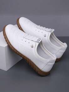 Giày lười nam thường ngày, thiết kế không buộc dây co giãn dễ mang, đế cao su chống trượt nhẹ thoải mái, thích hợp cho đi bộ thường ngày, ngoài trời vào mùa hè - trắng - Xem 2