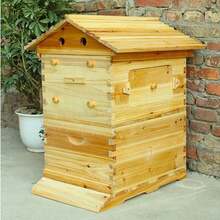 Upgrade 7X Auto Flowing Honey Hive Beehive Frames + Beekeeping Brood 2 Layer Box House - 棕色 - 查看 4
