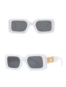 1pc European Rhinestone Chain Small Frame Girl Fashion Glasses, Suitable For Teens - Black - View 12