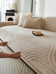 1 件四季沙发垫套，现代简约防滑沙发座椅保护套，防尘可洗沙发套，柔软防褪色，宠物友好，适合 L 型沙发和 1/2/3/4 座沙发 - 卡其色 - 查看 6