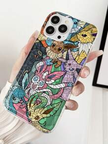 pokemon 1pc Pokemon Minimalist Soft Phone Case, Compatible With Galaxy S22/S23/S24 Ultra, Compatible With IPhone 13/14/15/16 Pro, Original Hand-Drawn Soft Shell Anti-Fall Protective Cover, Girlfriend GiftCompatible With IPhone For Holiday