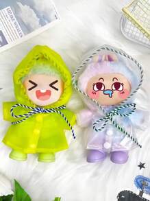 1pc Doll Raincoat For Labubu (Doll Not Included), Exquisite Doll Accessories, Suitable For Labubu Decoration, Collection, Birthday, Desktop Decoration, Halloween