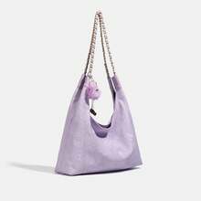 2025 Early Spring New Luxury Oil Wax Leather Large Capacity Tote Bag Underarm Commuter Women's Bag Chain Shoulder Crossbody Bag