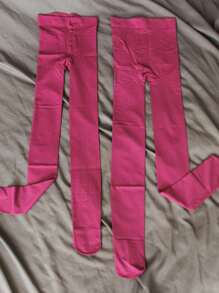 1 Pair Women's Solid Color Tights 80D, Soft Opaque Microfiber Tights