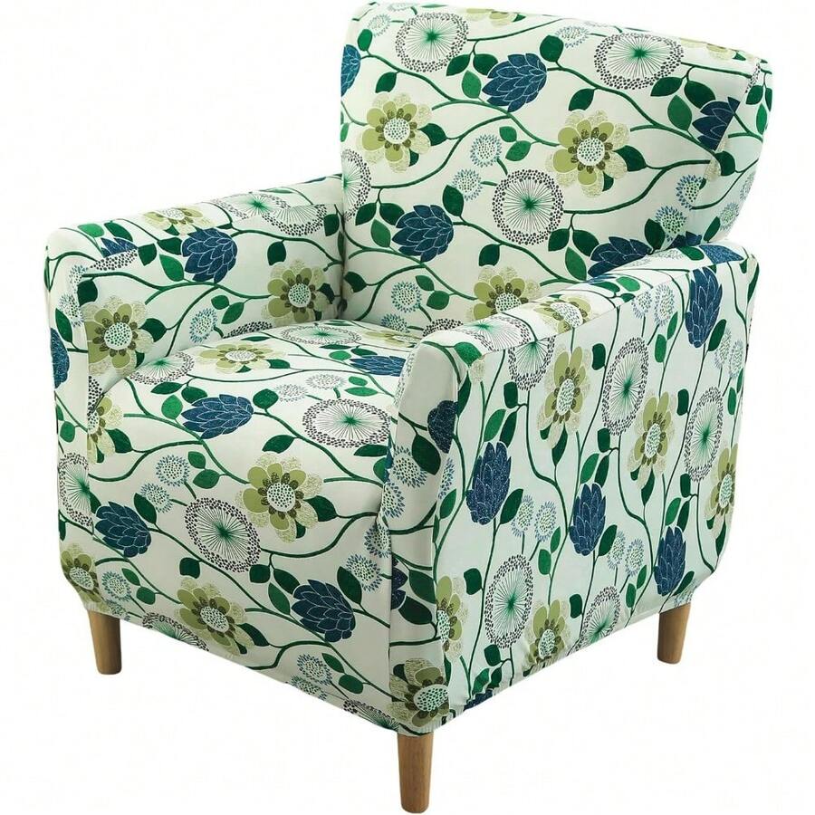 Local Delivery - Banquet Armchair Slipcover Printed Chair Covers With Arms Stretch Club Chair Slipcover Soft Armchair Sofa Covers Anti-Slip Furniture Protector For Dogs Pets Home Living Room Decor, 14 - 26 - 查看 1