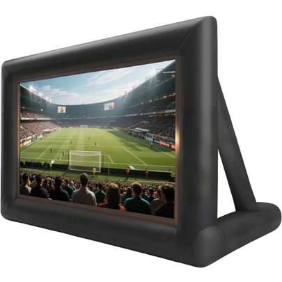 Inflatable Outdoor Projector Screen 16FT – 200" Blow Up TV & Movie Screen W. Thick, Airtight Material For Portable Front/Rear Projection - Backyard Movie Night, BBQ, Pool Party