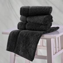 Luxury Cotton Washcloths 13x13 Inch - Large Hotel Spa Bathroom Face Towel | 12 Pack | Black - 黑與白 - 查看 7