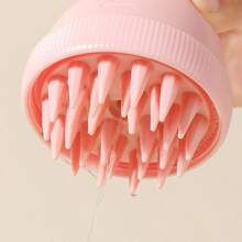 1 peça Escova de Massagem de Xampu com Cabeça Dupla Fofa, Escova de Xampu de Limpeza do Couro Cabeludo Multi-Função de Silicone, Adequada para Lavagem de Cabelo e Banho