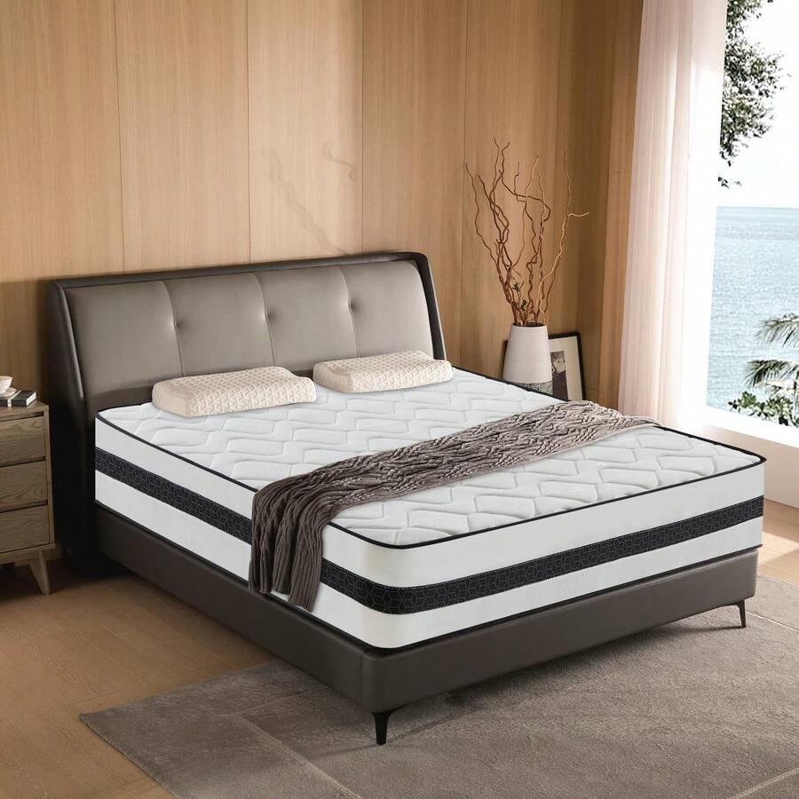 Mattress & Box Spring Sets - สีดำและสีขาว - ดู 1