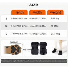 Anti-Slip Dog Shoes, Comfortable & Non-Chafe, Multi-Layer Hook And Loop Pet Home Shoes - Black - View 5