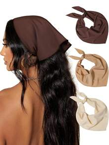 4/1 chiếc Khăn trùm đầu họa tiết hoa retro mùa hè, băng đô tam giác in hình hoa cúc, lý tưởng cho sử dụng hàng ngày, đi biển, lễ hội và trang phục thường ngày, phụ kiện tóc cho nữ, khăn bandana cho nữ - Nhiều màu - Xem 8