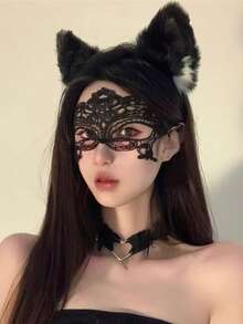 1 件性感蕾丝化妆舞会面具、镂空蕾丝眼罩、酒吧派对私密表演道具、情人节配饰 - 彩色 - 查看 20