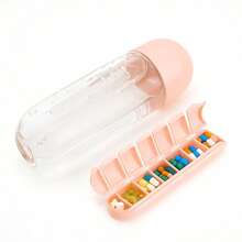 Portable Water Bottle With Integrated Pill Holder
