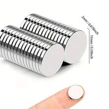 قطعة واحدة من مغناطيس قوي 10*2 ملم ، ماص حديد فائق القوة ، مغناطيس دائري صغير ، مغناطيس نيوديميوم - حديد - بورون دائم عالي القوة ، مثبت ملصق للثلاجة ، ملصق مغناطيسي ، مغناطيس صغير ، صلب مغناطيسي