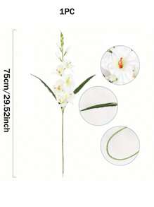 1/3/6Pcs 29.52Inch Artificial Orchid, Silk Artificial Gladiolus, For Home Decoration, Wedding Decoration, Wedding Venue Layout, Wedding Bouquet, Bedroom Living Room Decoration, Desktop Decoration, Wall Decoration, Outdoor Garden, Courtyard Decoration, Porch Balcony Decoration, Summer Decoration, Gift.