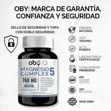 Suplemento de Magnesio con 5 Formas Diferentes: Citrato, Bisglicinato, Treonato, Gluconato y Taurato, Alta Absorción, Minerales Quelados, Con Camu Camu y Vitamina D3, 760mg por Cápsula, 65 Cápsulas - 65 cápsulas - Ver 4