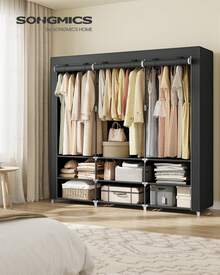 SONGMICS Bedroom Armoires - Black - View 1