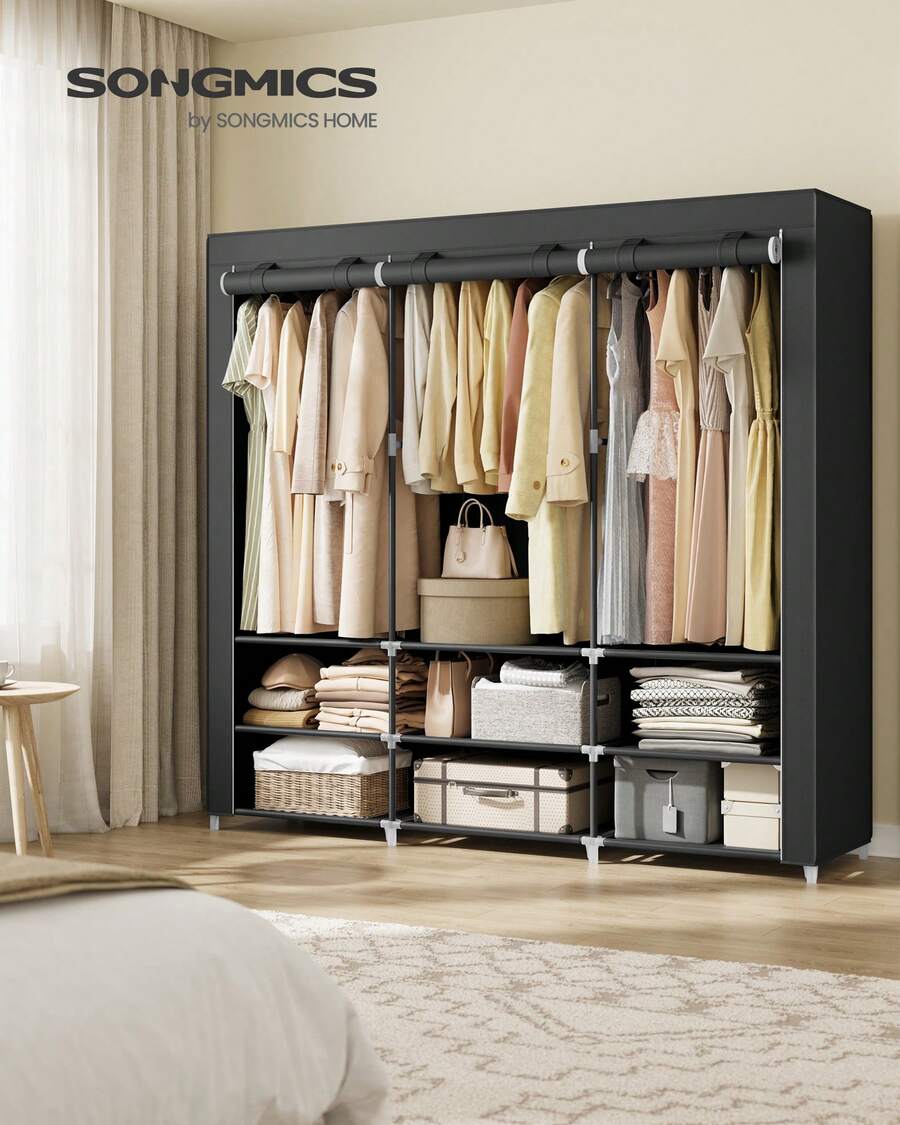 SONGMICS Bedroom Armoires - Black - View 1