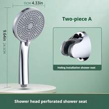 Multi-Function Shower Handheld Sprayer, Large Panel Showerhead With Liquid Silicone Holes, Suitable For Hot Water Heater