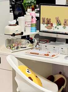 1 Stück Aufbewahrungsständer für den Schreibtisch, Mehretagenregal, Halter für Tassen für Küche/Büro/Zuhause, Zubehör für Kaffeebar, Schreibtischorganizer für Schreibwaren, Kosmetik, verschiedene Dinge