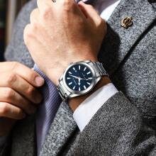 CRRJU Reloj de hombre CRRJU de lujo, de moda, con cuarzo, resistente al agua, luminoso, de acero inoxidable con fecha