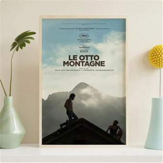 1 stuk wanddecoratie Le Otto Montagne film canvas poster, HD posterprint, vintage poster, kunstverzamelobjecten, huisdecoratie, wandkunst, canvas schilderij - voor liefhebbers van woondecoratie - wanddecoratie kamerdecoratie woondecoratie decoratie voor thuis cadeaus, woonkamer, badkamer, slaapkamer, keuken kamerdecoratie (geen lijst)
