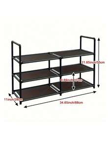 1pc Double-Deck Simple Dust-Proof Shoe Rack, Storage Shelf, Space Saving, Sturdy, Fashionable, Easy Assembly & Disassembly, Portable, Suitable For Living Room, Bedroom, Entryway, Office, Home, Multi-Layer Storage, Holiday Gift, Christmas Gift, Children Gift