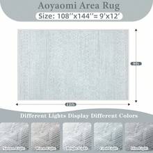 Area Rug For Living Room 9x12: Large Washable Boho Moroccan Rugs Geometric Neutral Rug, Non-Slip Foldable Morden Farmhouse Indoor Floor Carpet For Bedroom Dining Table Home(Modern Grey,9'x12') - Grey - View 2
