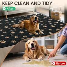 Washable Pee Pads For Dogs - 3 Pack Large Reusable Puppy Pads With Super Absorbent - Waterproof Non Slip And Leakproof Pet Training Pads For Potty,Crate,Playpen,Whelping Box(Black, 24"X36") - Multicolor - View 9