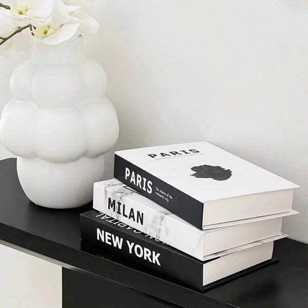 3pcs Vintage/Fake Books, Decorative Books, Props For Coffee Shop/Hotel Bookshelf, Photography, Movies/Videos