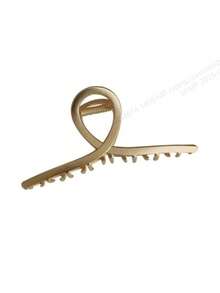 1 件女士发夹简约优雅金属夹大号发夹后脑勺新款盘发发夹头饰发夹发夹发夹，学校用品秋冬发饰女士度假装女士 - 金色 - 查看 9