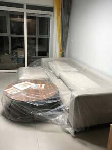 1 pieza Cubierta de plástico impermeable para muebles, cubierta adecuada para sofá, cama, armario, mesa, carro, decoración, uso en oficina en casa y dormitorio, cubierta protectora desechable para muebles