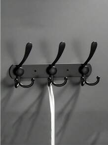 1 Piece Of Stainless Steel Towel Hook, Multifunctional Metal Hook, Creative Clothes Hook, Coat Rack Storage Hook, Punch-Free Wall-Mounted Hanger, Suitable For Bathroom, Wardrobe, Bedroom, Bathroom Accessories, Suitable For Behind The Door/Bathroom/Kitchen/Living Room/Bedroom