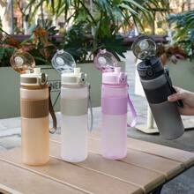 1pc 500ml/17oz Colorful Water Bottle - Leak-Proof, Portable, With Hand Strap And Lockable Lid. Suitable For School, Travel, Outdoor Activities, Running, Christmas, Easter, Thanksgiving, Graduation, Juneteenth, Daily Use