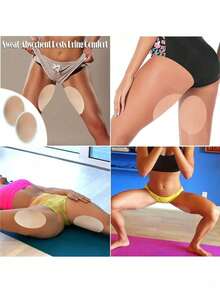 سادات الفخذ لمنع الاحتكاك, مصنوعة من مادة TPU وقماش غير منسوج لاصق شفاف وغير مرئي, شريط واقي مقاوم للتآكل للفخذ الداخلي, رقع جسم قابلة للتنفس مضادة للعرق لمنع الاحتكاك مريحة للارتداء أثناء الجري والدراجة والرياضة