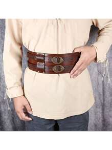 2 pièces Ceinture large viking, ceinture d'armure médiéval, ceinture-corset de chevalier, costume d'Halloween LARP