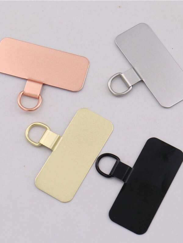 2/5pcs Universal Metal Phone Hanging Rope Gaskets, Durable Ultra-Thin Phone Lanyard Clip Strap Sticker