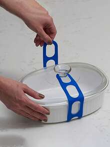 Silicone Universal Reusable Box Fixing Strap, Lid Latch The Reusable Universal Lid Securing Strap For Crockpots, Strong Grip, Easy To Use, Adjustable, , And Versatile Lid Fastening Solution, Perfect For Home, Office, And Outdoor Use, Make It Easy To Transport Your Favorite Dishes With One Simple Strap - Multicolor - View 2