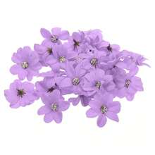 Faux Silk Multi-Layered Handmade Artificial Flowers Purple White Pink Bulk - Purple - View 1