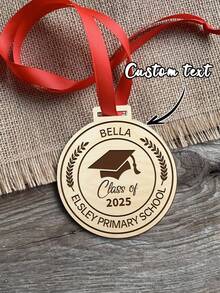 School Leaver Class Medals / Teacher Pupil Gift / Personalised Name Wooden Medal / End Of Term Gift / Gift From Teachers. Personalised Graduation Gift Engraved Wood Graduation Medal | Graduation Gift For Him For Her College University High School Student 2025